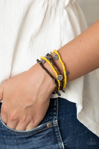 WOODn’t Count It-Yellow Bracelet