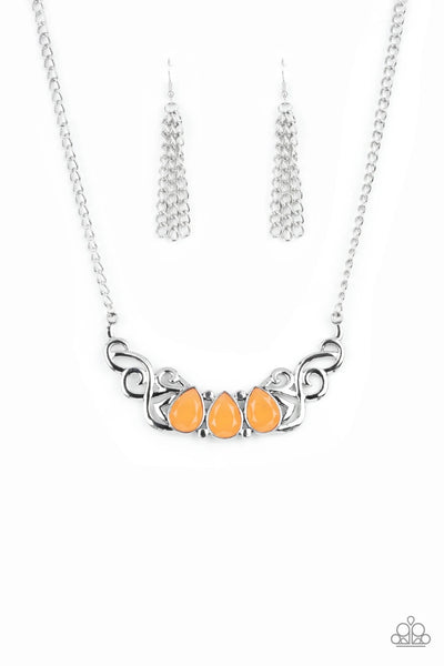 Heavenly Happenstance Orange Necklace