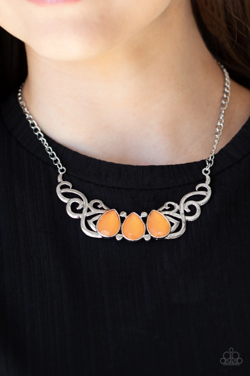 Heavenly Happenstance Orange Necklace